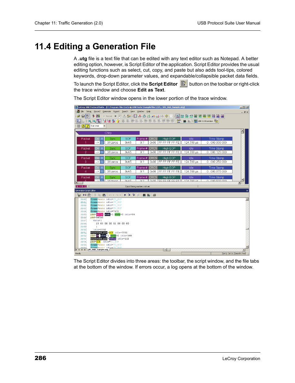 4 editing a generation file | Teledyne LeCroy USBTracer_Trainer - Users Manual User Manual | Page 300 / 388