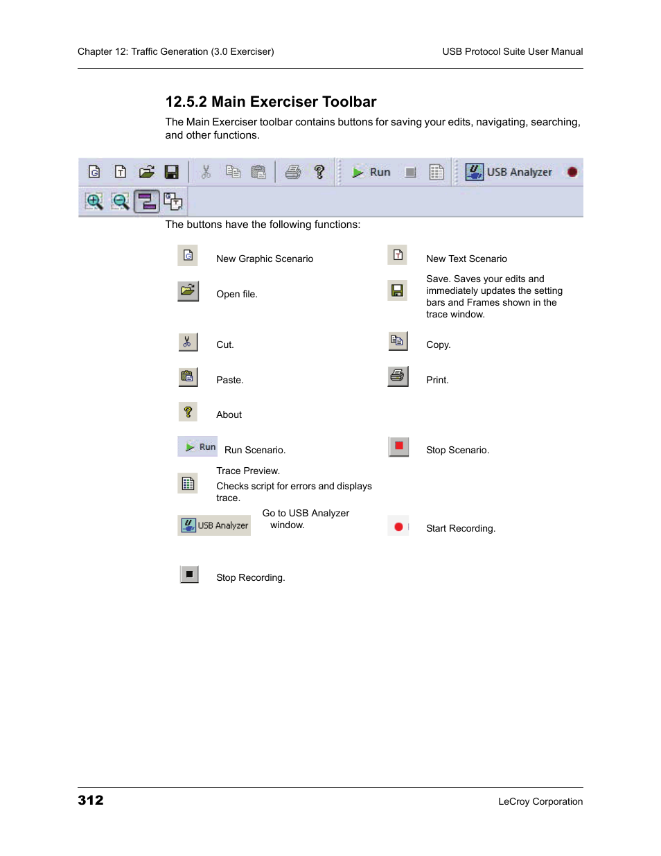2 main exerciser toolbar | Teledyne LeCroy USBTracer_Trainer - Users Manual User Manual | Page 326 / 388