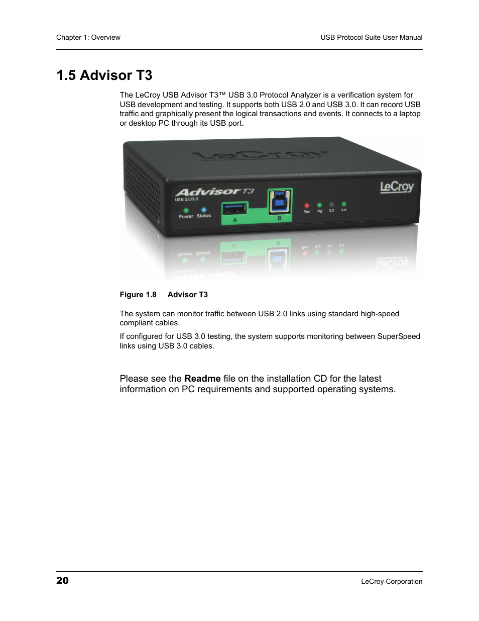 5 advisor t3 | Teledyne LeCroy USBTracer_Trainer - Users Manual User Manual | Page 34 / 388