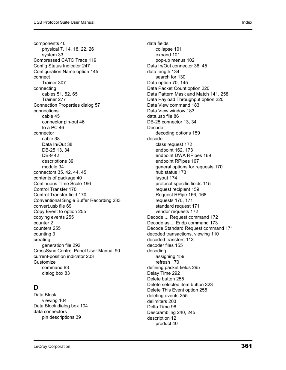 Teledyne LeCroy USBTracer_Trainer - Users Manual User Manual | Page 375 / 388