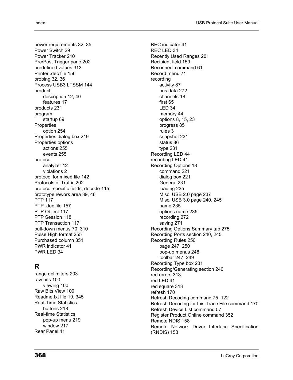 Teledyne LeCroy USBTracer_Trainer - Users Manual User Manual | Page 382 / 388