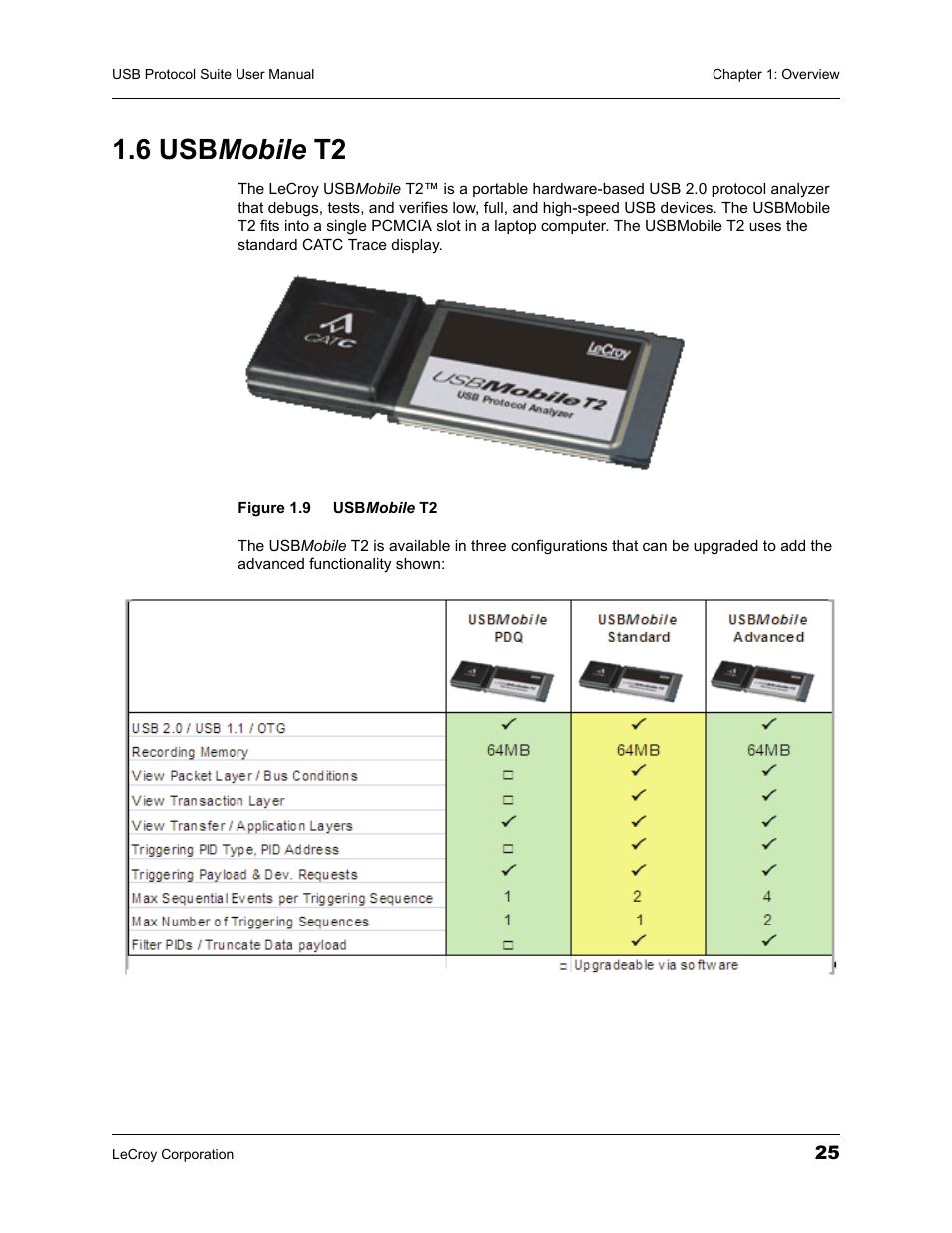6 usbmobile t2, 6 usb mobile t2 | Teledyne LeCroy USBTracer_Trainer - Users Manual User Manual | Page 39 / 388