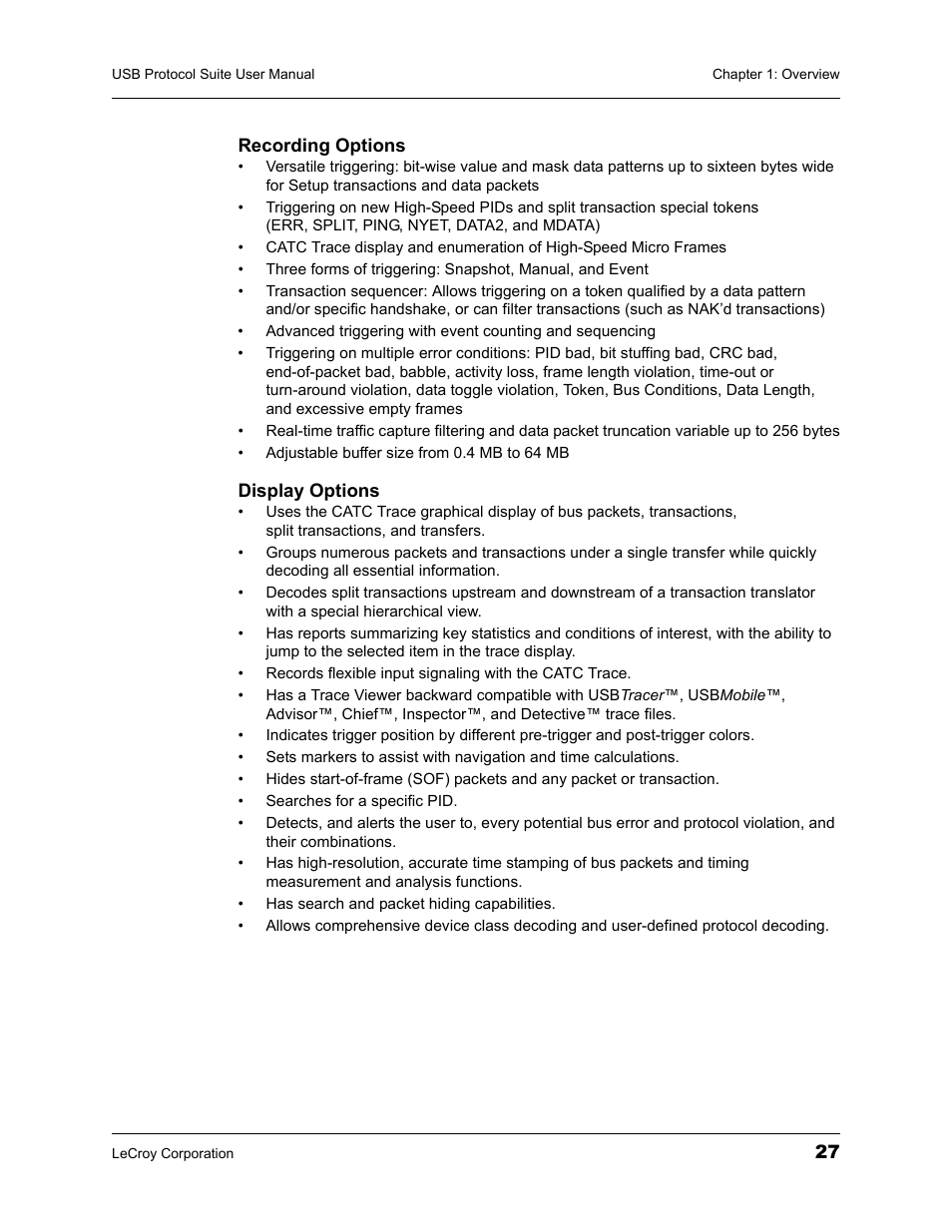 Teledyne LeCroy USBTracer_Trainer - Users Manual User Manual | Page 41 / 388