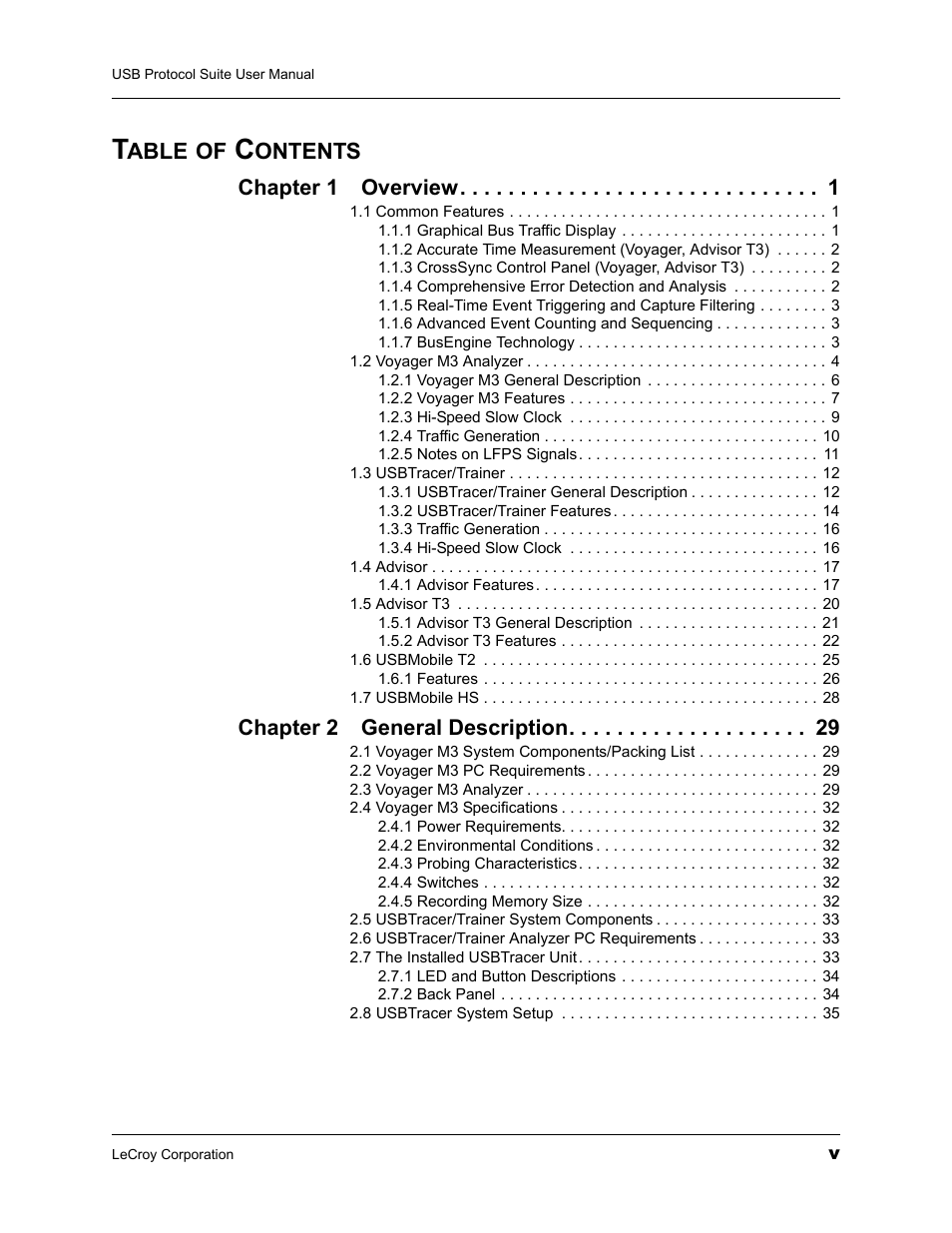 Teledyne LeCroy USBTracer_Trainer - Users Manual User Manual | Page 5 / 388