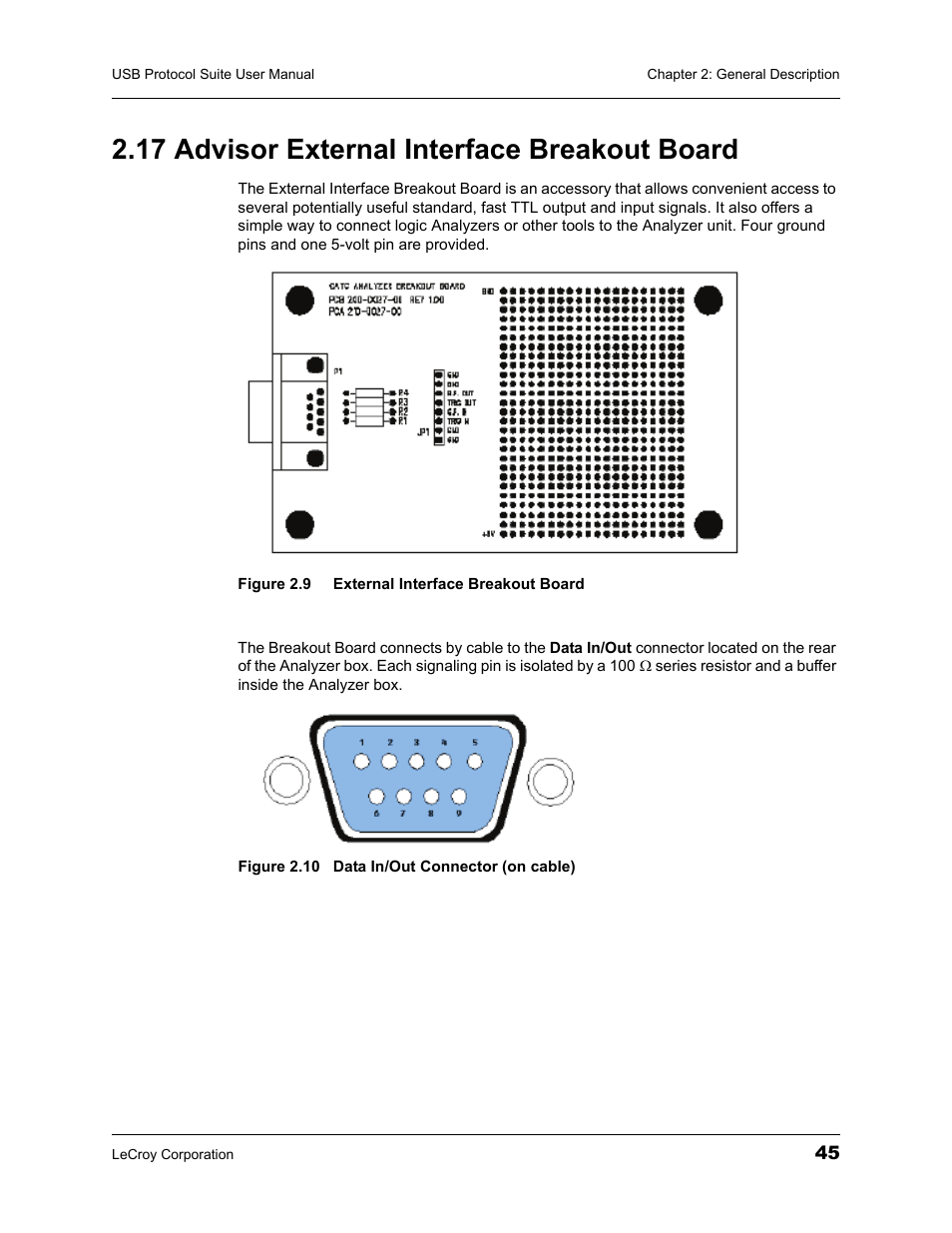 17 advisor external interface breakout board | Teledyne LeCroy USBTracer_Trainer - Users Manual User Manual | Page 59 / 388