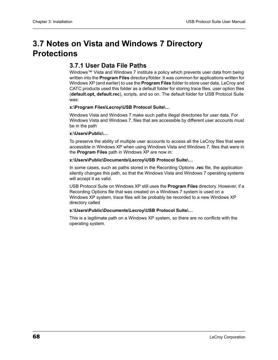 1 user data file paths | Teledyne LeCroy USBTracer_Trainer - Users Manual User Manual | Page 82 / 388