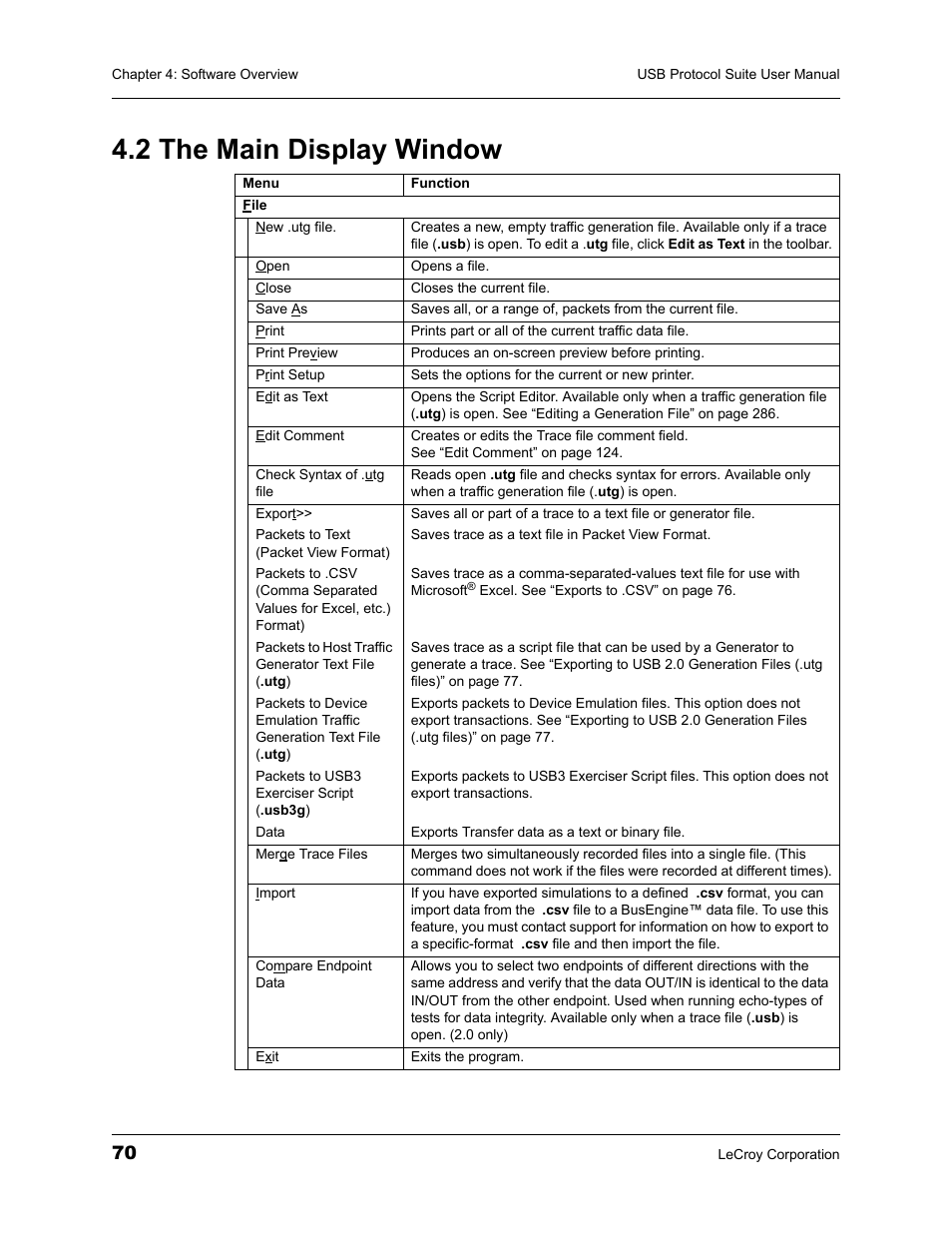 2 the main display window | Teledyne LeCroy USBTracer_Trainer - Users Manual User Manual | Page 84 / 388