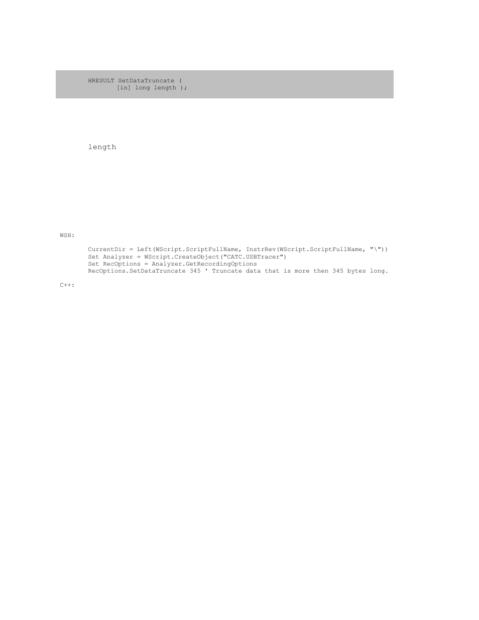 7 irecoptions::setdatatruncate, 8 irecoptions::setautomerge, Irecoptions::setdatatruncate | Irecoptions::setautomerge | Teledyne LeCroy USB Analyzer Automation Manual User Manual | Page 107 / 144