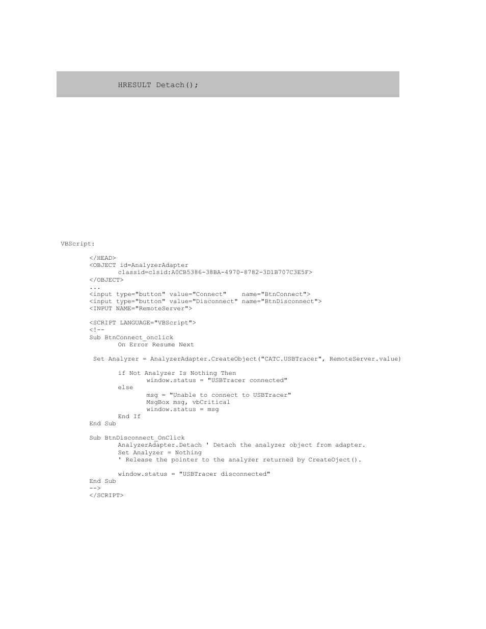 3 ianalyzeradapter::detach, Ianalyzeradapter::detach | Teledyne LeCroy USB Analyzer Automation Manual User Manual | Page 127 / 144