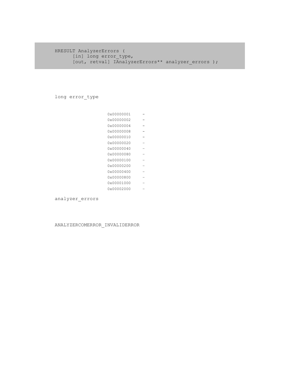 12 itrace::analyzererrors, Itrace::analyzererrors | Teledyne LeCroy USB Analyzer Automation Manual User Manual | Page 59 / 144