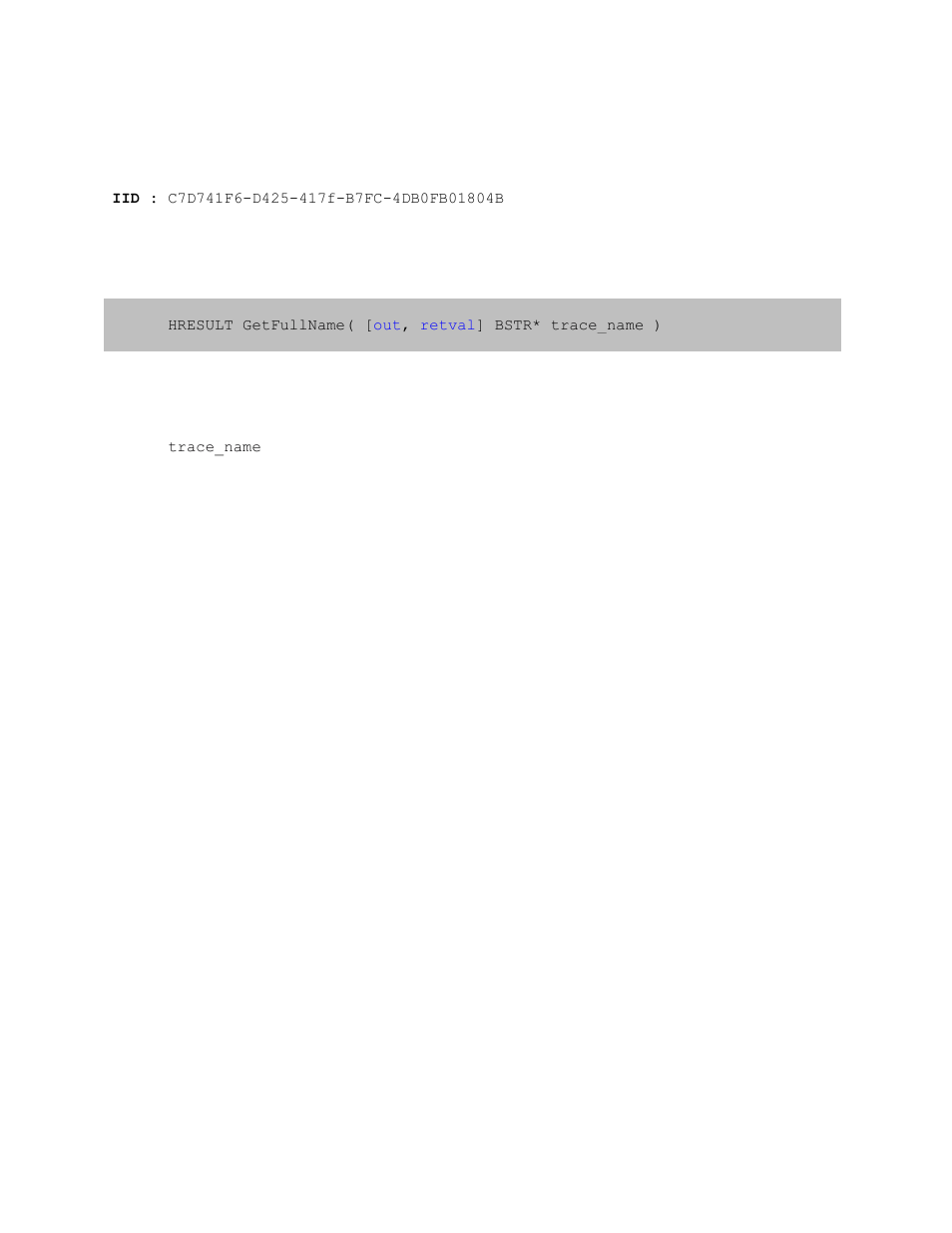 4 iusbtrace4 interface, 1 iusbtrace4:: getfullname, Iusbtrace4 interface | Iusbtrace4:: getfullname | Teledyne LeCroy USB Analyzer Automation Manual User Manual | Page 68 / 144