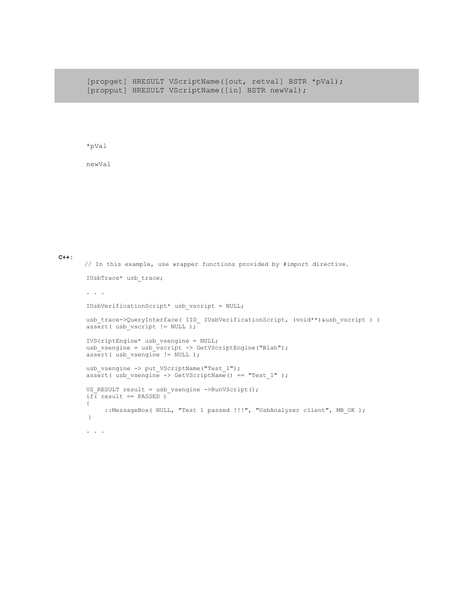 1 ivscriptengine::vscriptname, Ivscriptengine::vscriptname | Teledyne LeCroy USB Analyzer Automation Manual User Manual | Page 83 / 144