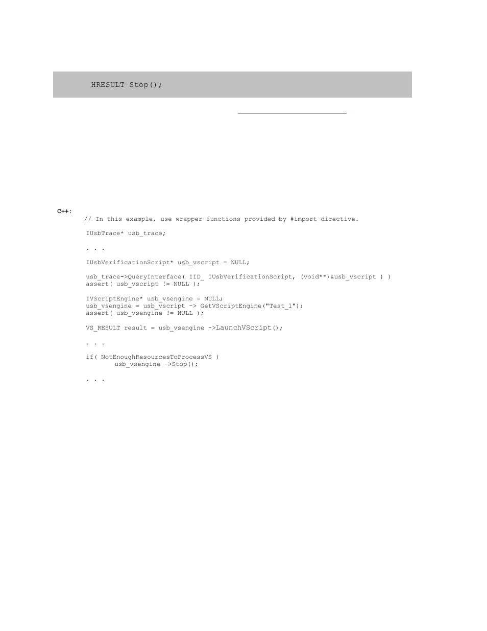 6 ivscriptengine::stop, Ivscriptengine::stop | Teledyne LeCroy USB Analyzer Automation Manual User Manual | Page 88 / 144