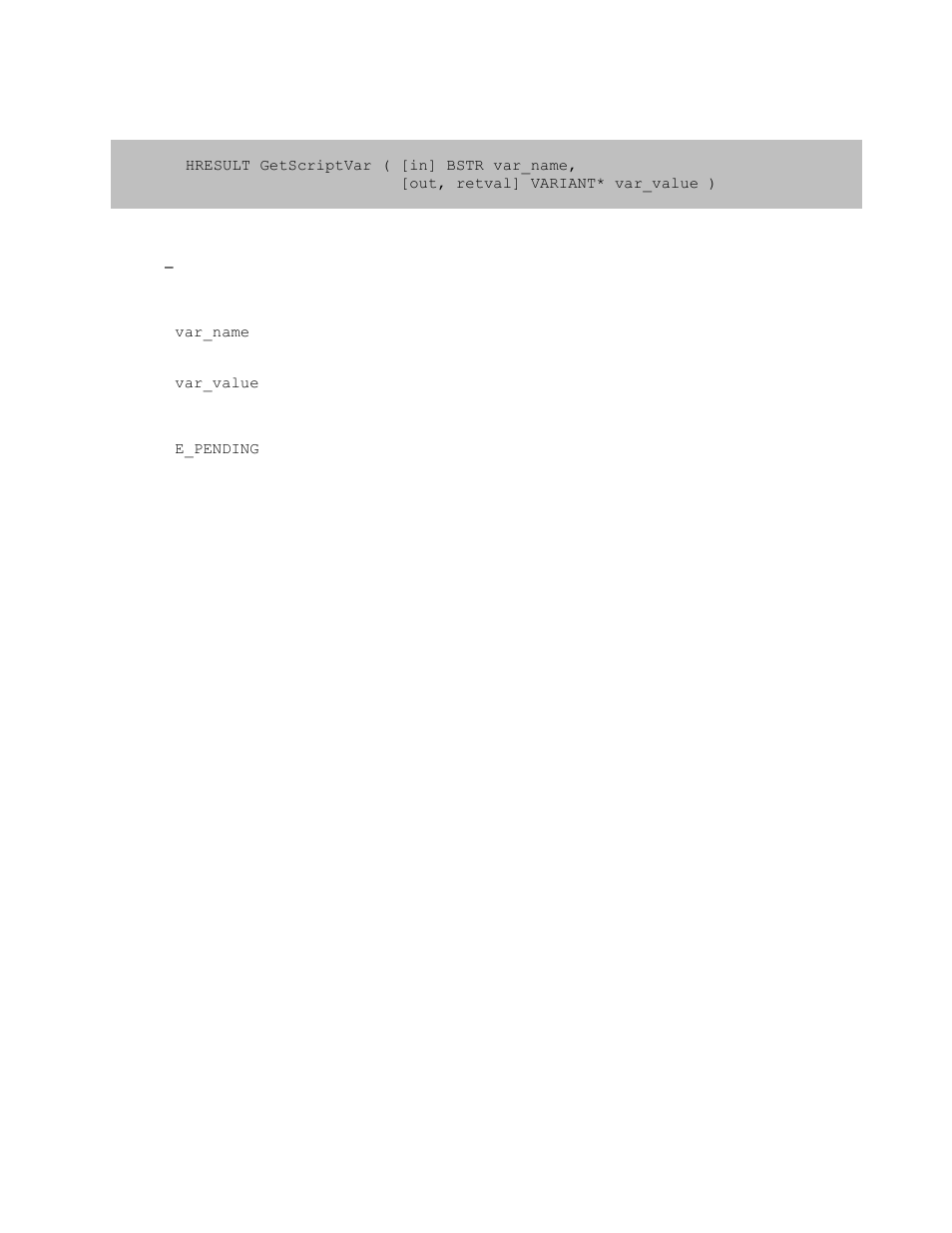 7 ivscriptengine::getscriptvar, Ivscriptengine::getscriptvar | Teledyne LeCroy USB Analyzer Automation Manual User Manual | Page 89 / 144