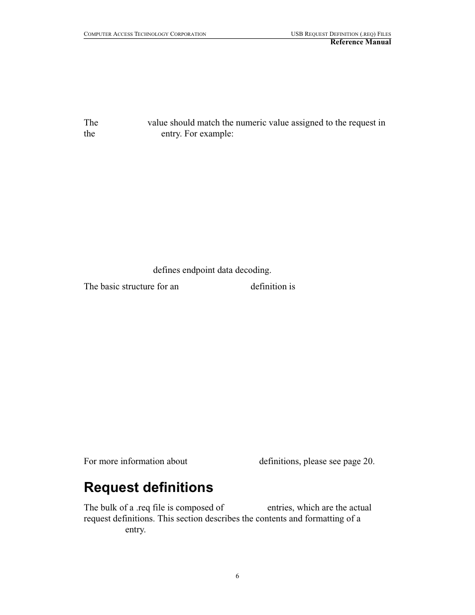 Endpointdata, Request definitions | Teledyne LeCroy USB Chief - File Based Decode Manual User Manual | Page 10 / 36