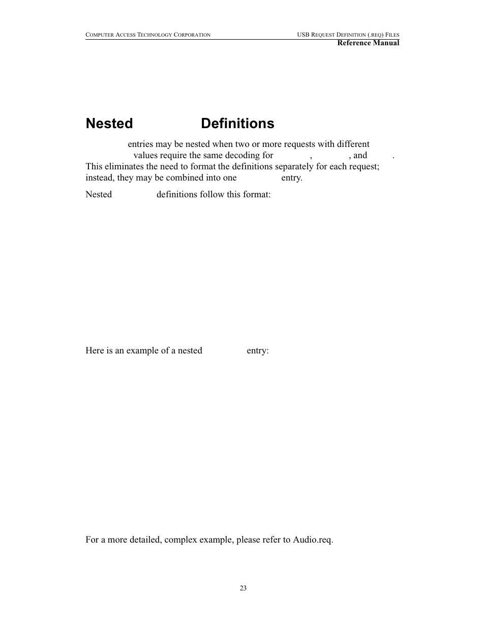 Nested request definitions | Teledyne LeCroy USB Chief - File Based Decode Manual User Manual | Page 27 / 36
