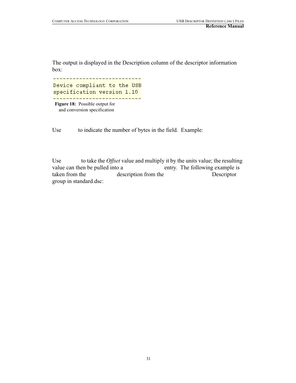 Size, Units, Size units | Teledyne LeCroy USB Chief - File Based Decode Manual User Manual | Page 35 / 36