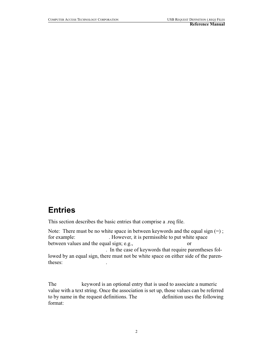 Entries, Defines | Teledyne LeCroy USB Chief - File Based Decode Manual User Manual | Page 6 / 36