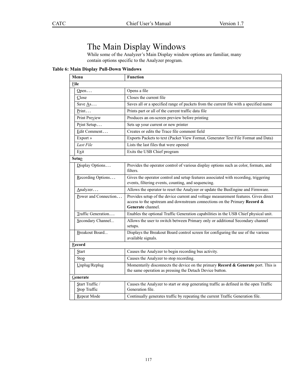 The main display windows | Teledyne LeCroy USB Chief - Users Manual User Manual | Page 125 / 133