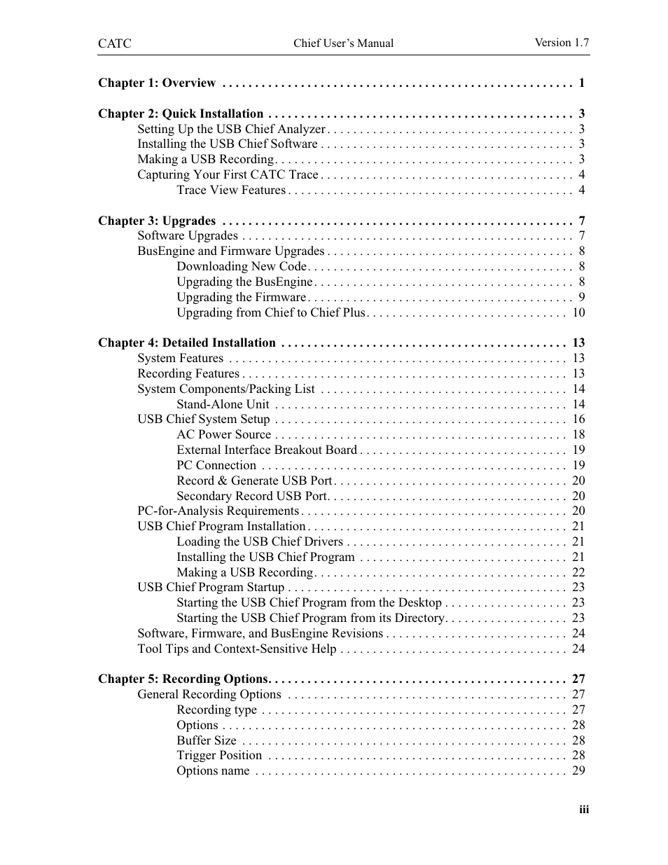 Teledyne LeCroy USB Chief - Users Manual User Manual | Page 3 / 133