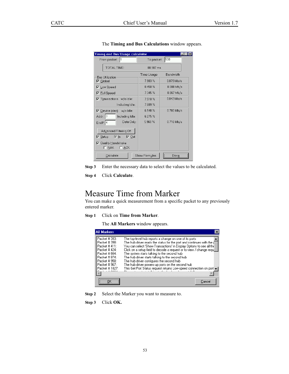 Measure time from marker | Teledyne LeCroy USB Chief - Users Manual User Manual | Page 61 / 133