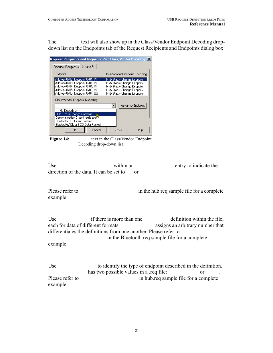 Endpointdirection, Endpointid, Endpointtype | Endpointdirection endpointid endpointtype | Teledyne LeCroy USB File Based Decode Manual User Manual | Page 25 / 36