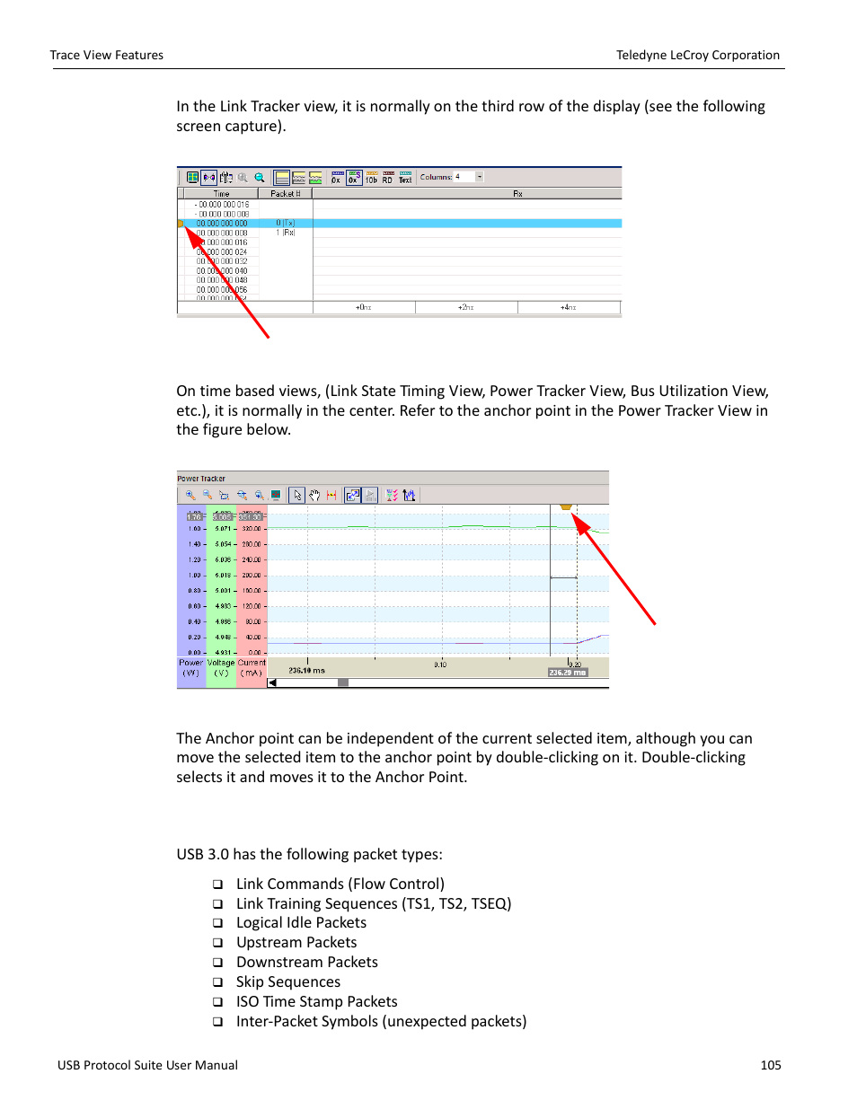 2 usb 3.0 packets | Teledyne LeCroy USB Protocol Suite User Manual (Voyager_Advisor T3_Mercury) User Manual | Page 105 / 414