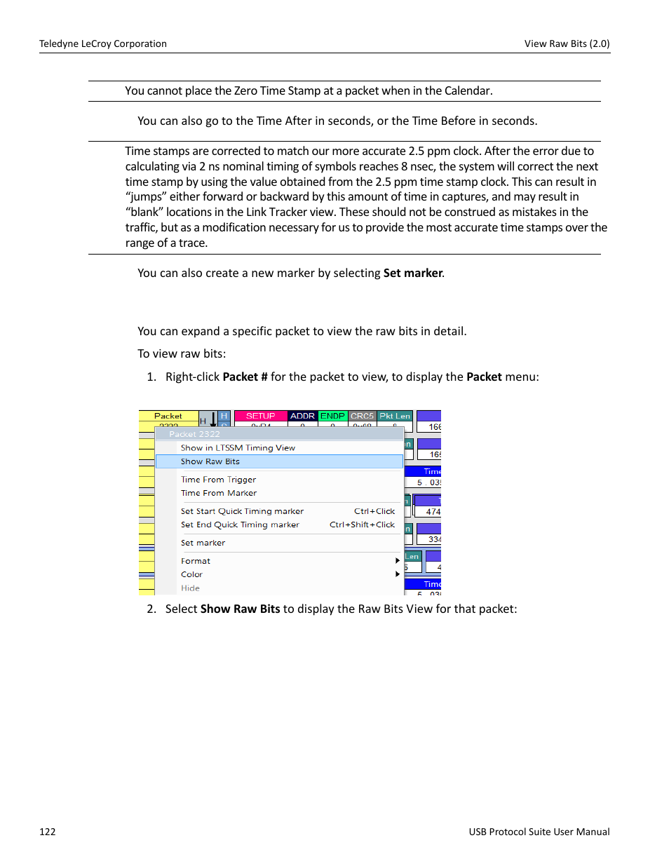 5 view raw bits (2.0) | Teledyne LeCroy USB Protocol Suite User Manual (Voyager_Advisor T3_Mercury) User Manual | Page 122 / 414
