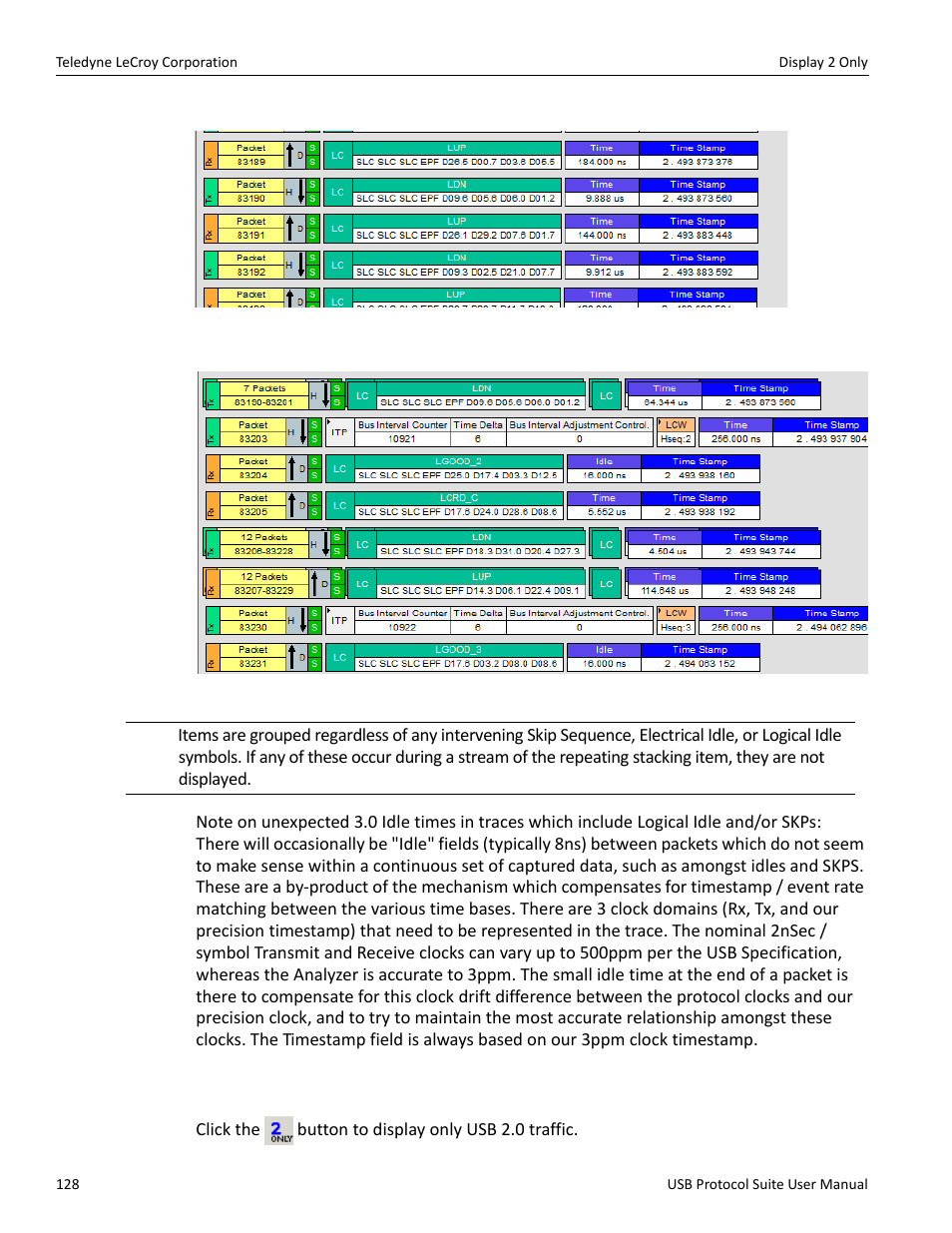 11 display 2 only | Teledyne LeCroy USB Protocol Suite User Manual (Voyager_Advisor T3_Mercury) User Manual | Page 128 / 414