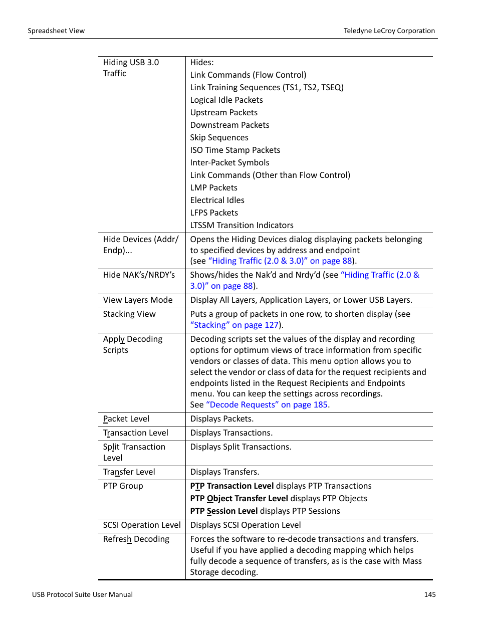 Teledyne LeCroy USB Protocol Suite User Manual (Voyager_Advisor T3_Mercury) User Manual | Page 145 / 414