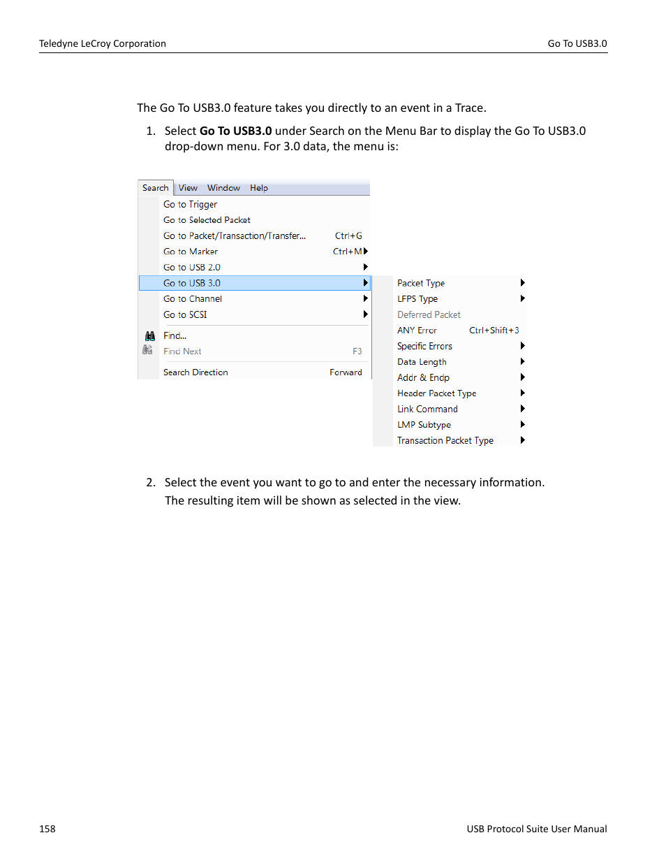 6 go to usb3.0 | Teledyne LeCroy USB Protocol Suite User Manual (Voyager_Advisor T3_Mercury) User Manual | Page 158 / 414