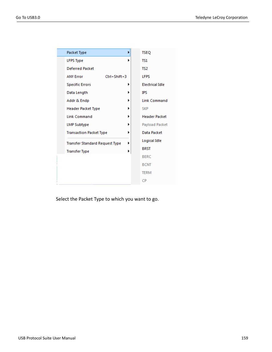 1 packet type | Teledyne LeCroy USB Protocol Suite User Manual (Voyager_Advisor T3_Mercury) User Manual | Page 159 / 414