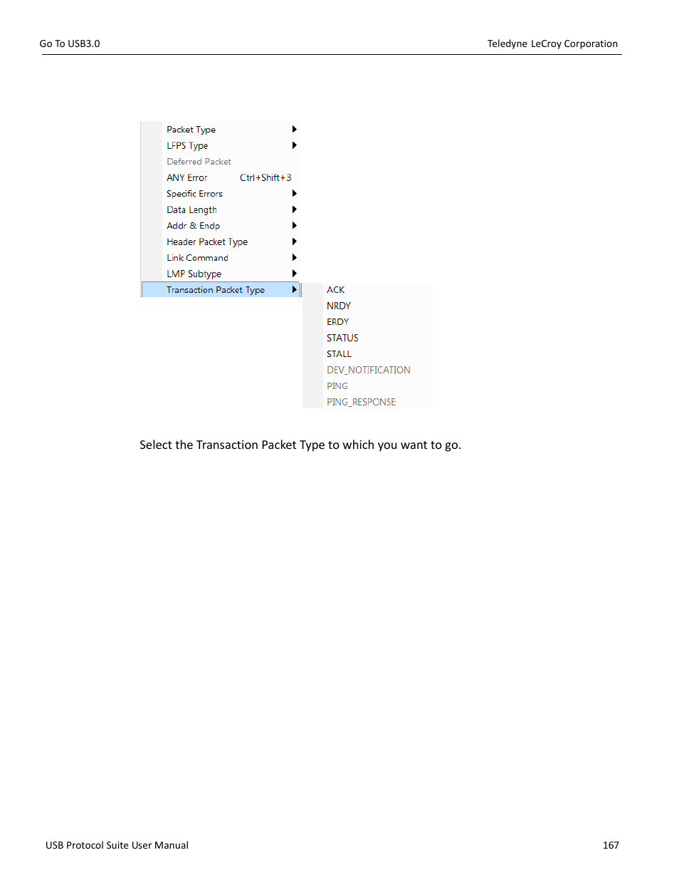 11 transaction packet type | Teledyne LeCroy USB Protocol Suite User Manual (Voyager_Advisor T3_Mercury) User Manual | Page 167 / 414