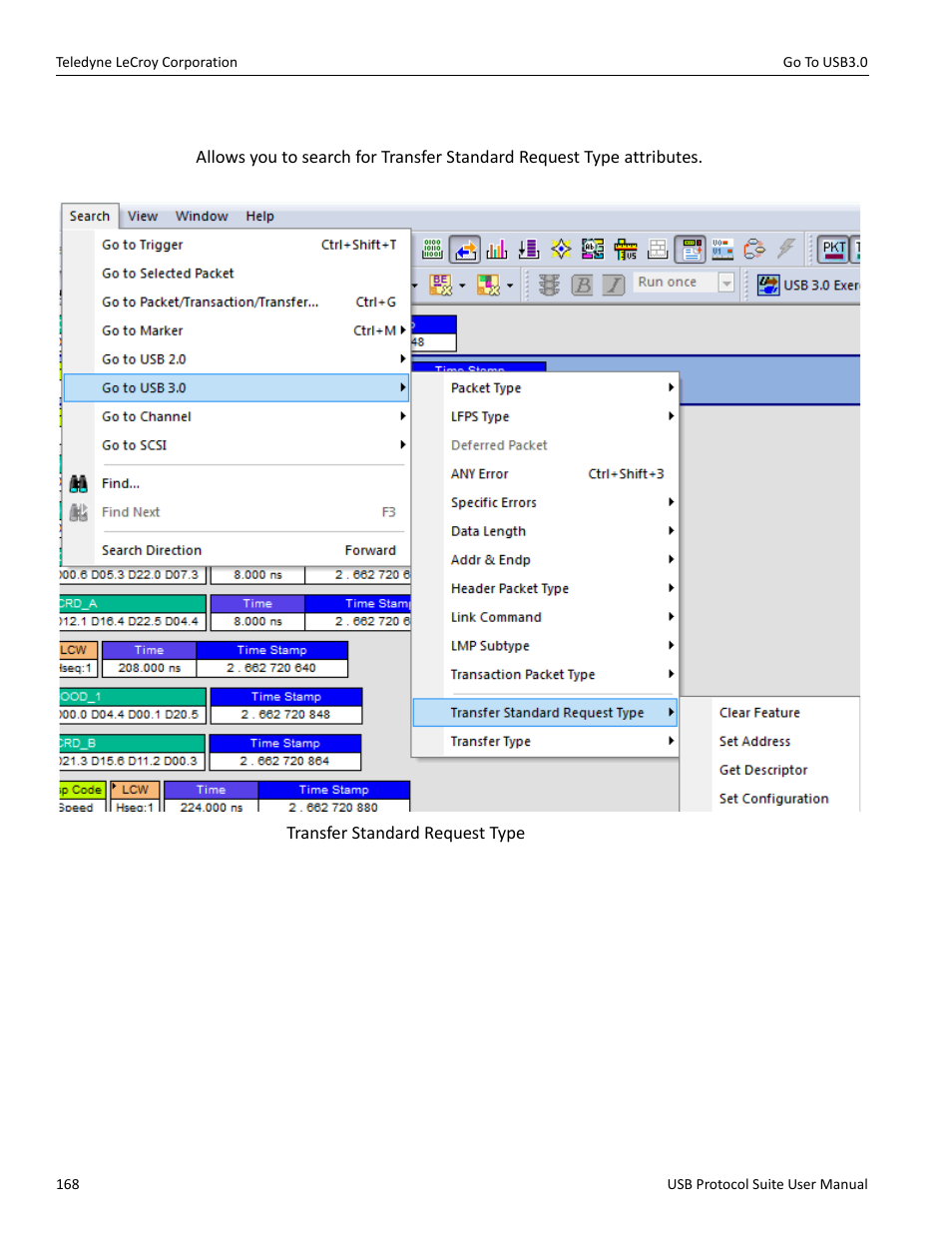 12 transfer standard request type | Teledyne LeCroy USB Protocol Suite User Manual (Voyager_Advisor T3_Mercury) User Manual | Page 168 / 414