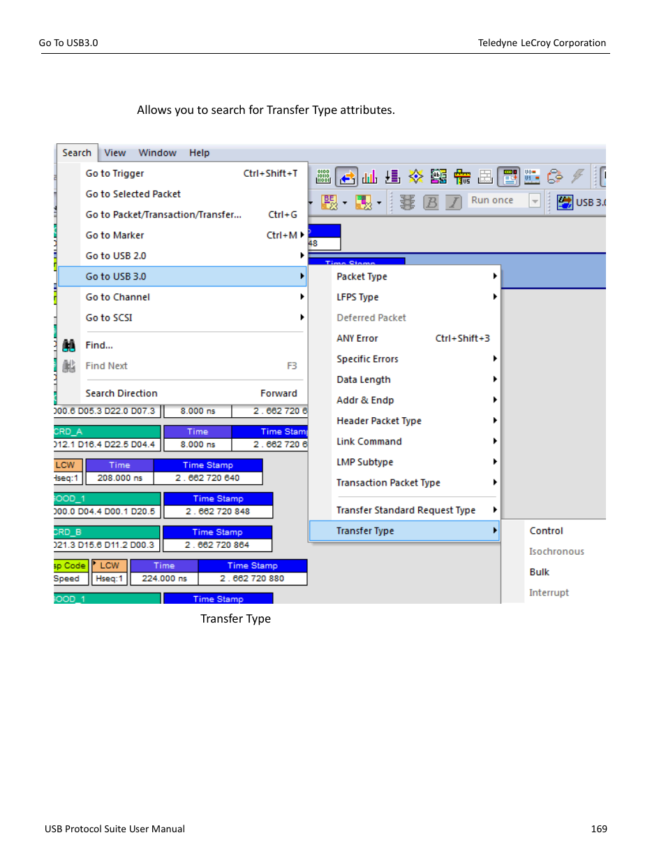 13 transfer type | Teledyne LeCroy USB Protocol Suite User Manual (Voyager_Advisor T3_Mercury) User Manual | Page 169 / 414