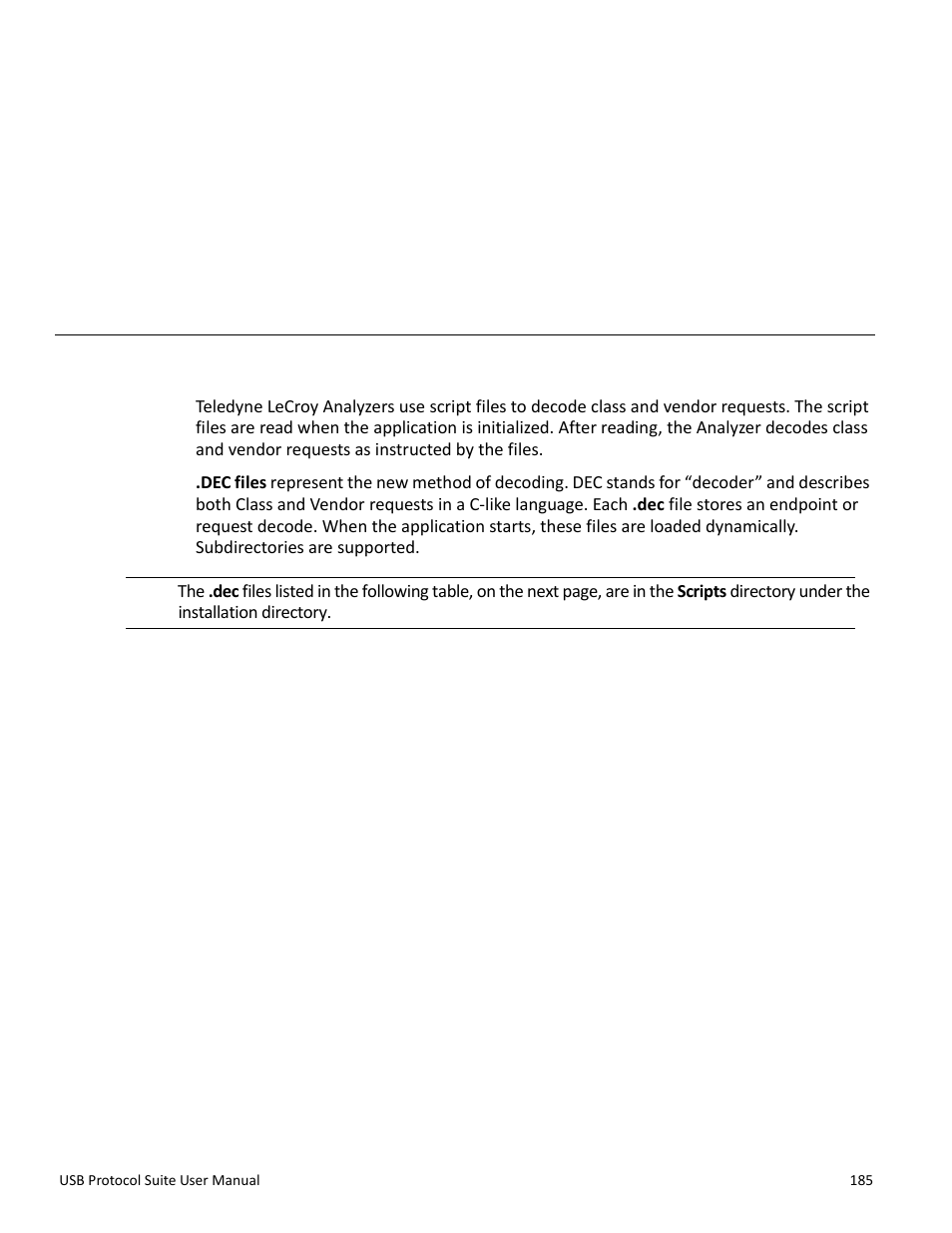 Decode requests, 1 class and vendor definition files, Chapter 8: decode requests | Decode requests” on, Chapter 8 | Teledyne LeCroy USB Protocol Suite User Manual (Voyager_Advisor T3_Mercury) User Manual | Page 185 / 414