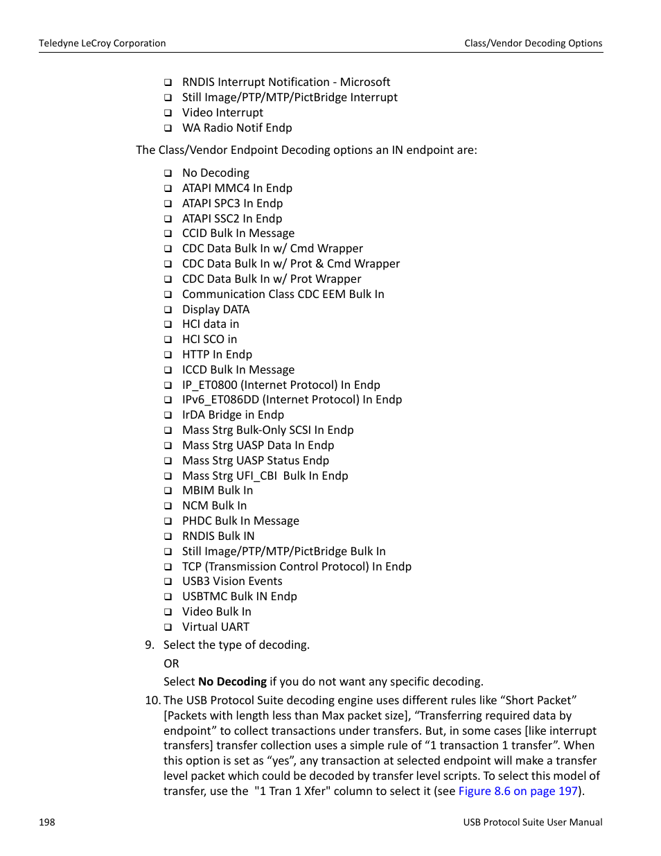 Teledyne LeCroy USB Protocol Suite User Manual (Voyager_Advisor T3_Mercury) User Manual | Page 198 / 414