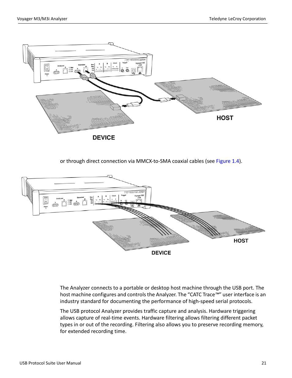 2 general description | Teledyne LeCroy USB Protocol Suite User Manual (Voyager_Advisor T3_Mercury) User Manual | Page 21 / 414