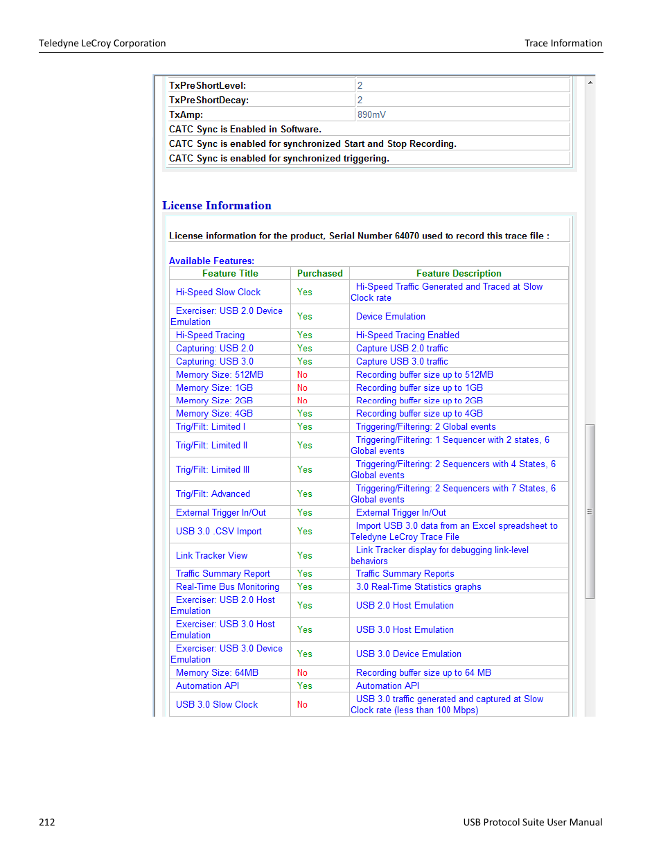 Teledyne LeCroy USB Protocol Suite User Manual (Voyager_Advisor T3_Mercury) User Manual | Page 212 / 414