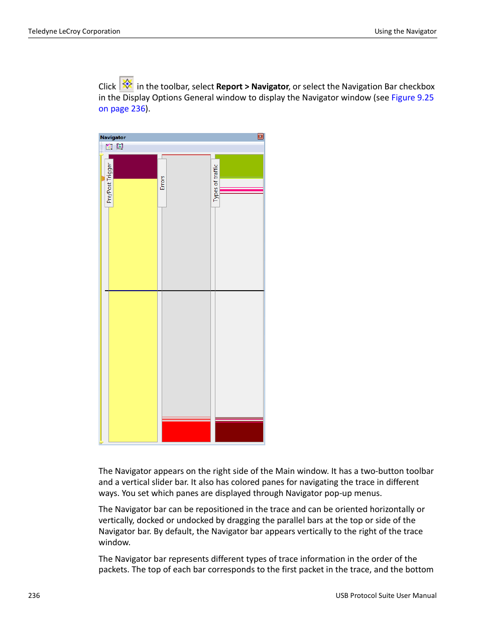 1 displaying the navigator | Teledyne LeCroy USB Protocol Suite User Manual (Voyager_Advisor T3_Mercury) User Manual | Page 236 / 414