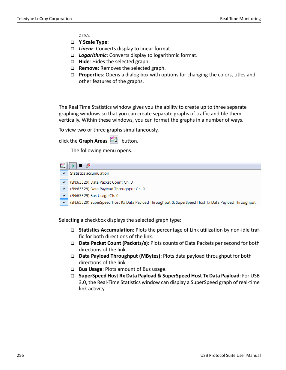 3 displaying multiple graphs | Teledyne LeCroy USB Protocol Suite User Manual (Voyager_Advisor T3_Mercury) User Manual | Page 256 / 414
