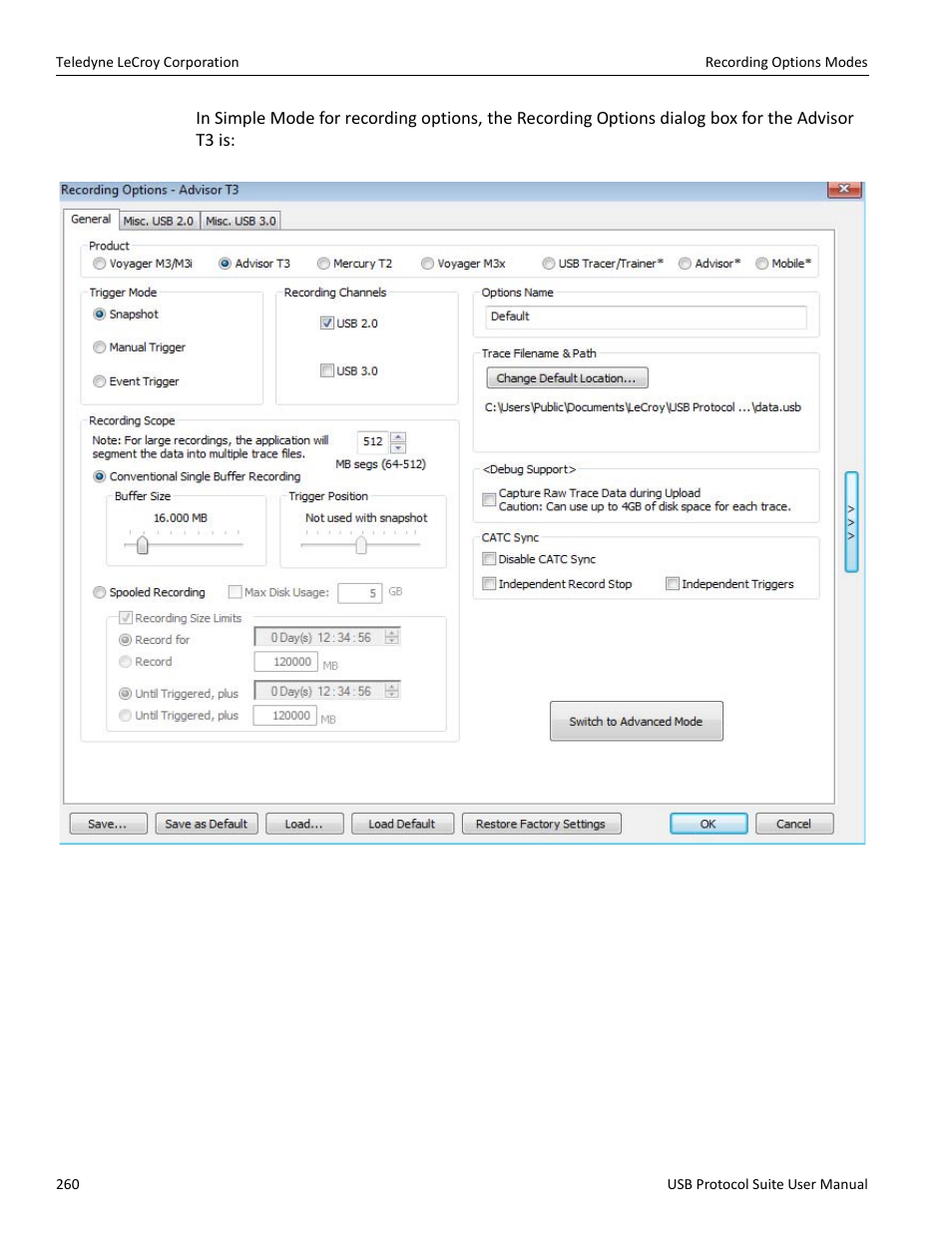 Teledyne LeCroy USB Protocol Suite User Manual (Voyager_Advisor T3_Mercury) User Manual | Page 260 / 414