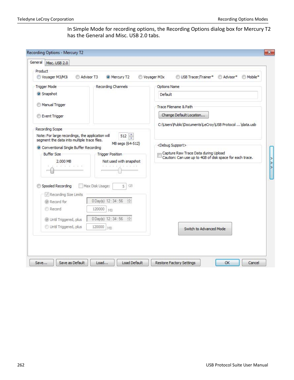 Teledyne LeCroy USB Protocol Suite User Manual (Voyager_Advisor T3_Mercury) User Manual | Page 262 / 414