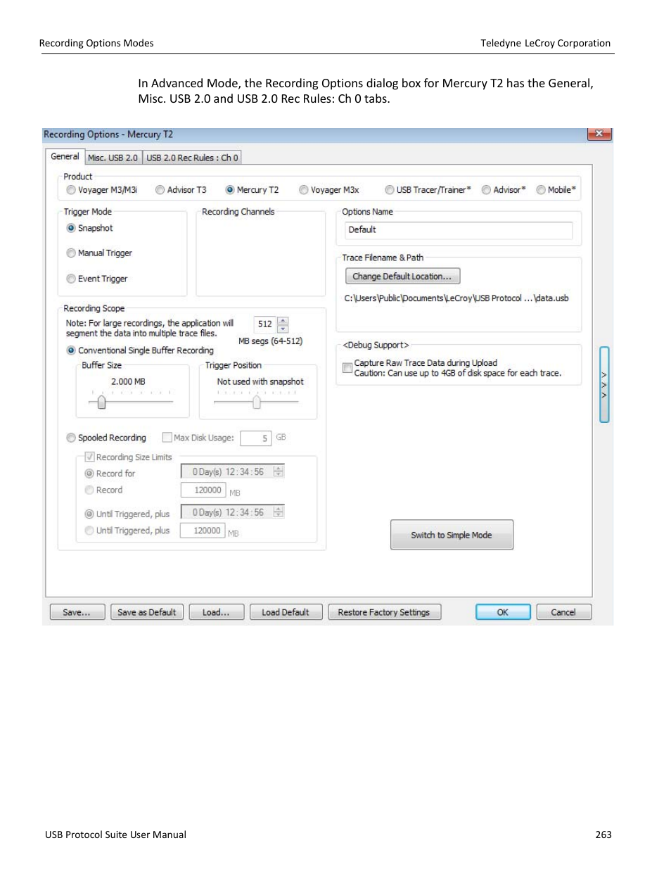 Teledyne LeCroy USB Protocol Suite User Manual (Voyager_Advisor T3_Mercury) User Manual | Page 263 / 414