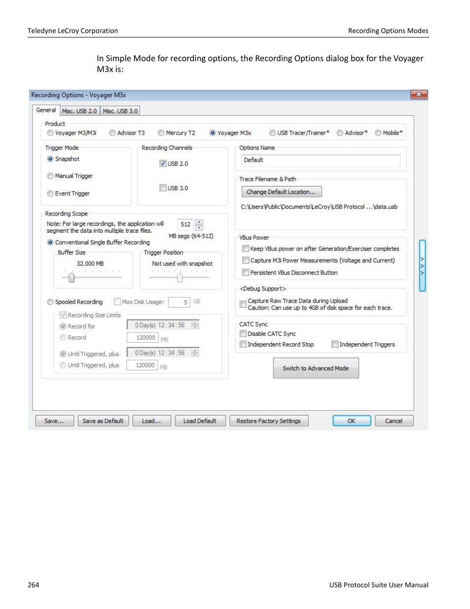 Teledyne LeCroy USB Protocol Suite User Manual (Voyager_Advisor T3_Mercury) User Manual | Page 264 / 414