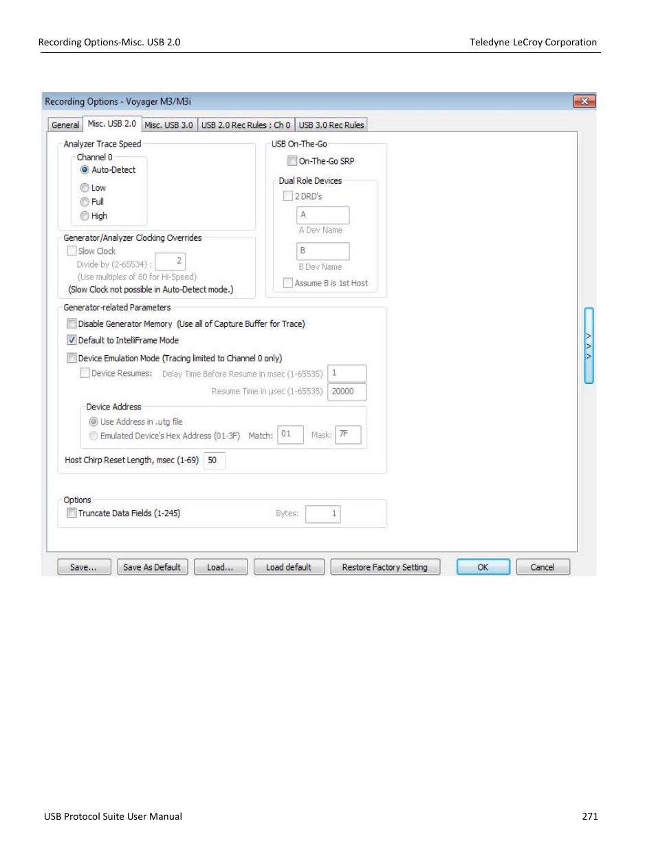 Teledyne LeCroy USB Protocol Suite User Manual (Voyager_Advisor T3_Mercury) User Manual | Page 271 / 414