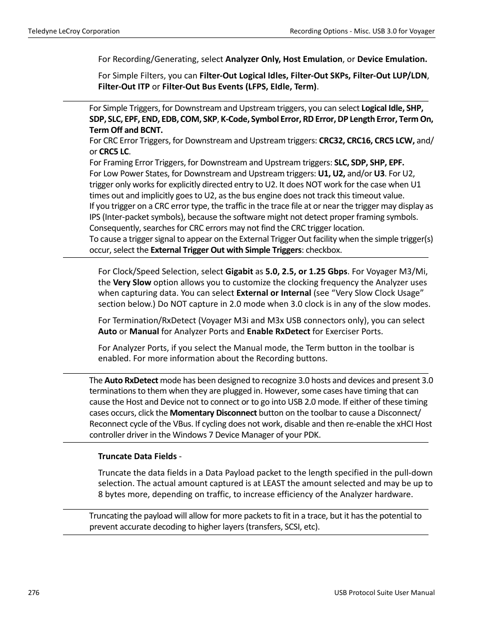 Teledyne LeCroy USB Protocol Suite User Manual (Voyager_Advisor T3_Mercury) User Manual | Page 276 / 414