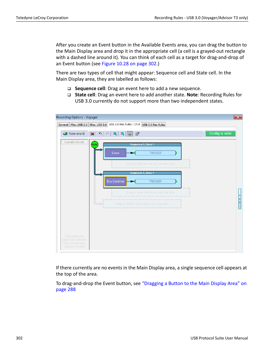 4 dragging a button to the main display area | Teledyne LeCroy USB Protocol Suite User Manual (Voyager_Advisor T3_Mercury) User Manual | Page 302 / 414