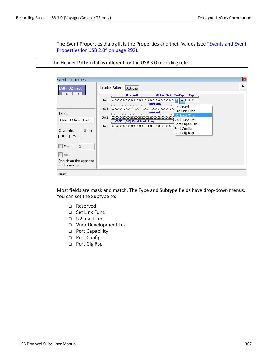 Teledyne LeCroy USB Protocol Suite User Manual (Voyager_Advisor T3_Mercury) User Manual | Page 307 / 414