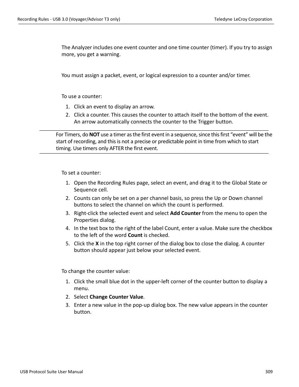 Teledyne LeCroy USB Protocol Suite User Manual (Voyager_Advisor T3_Mercury) User Manual | Page 309 / 414